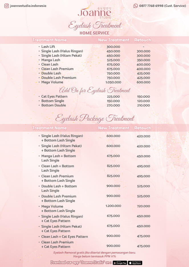 Eyelash Treatment Home Service